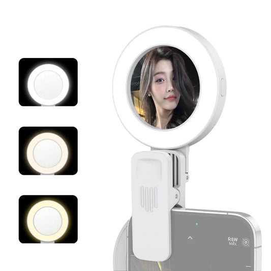 3-in-1 Fill Light & Selfie Mirror