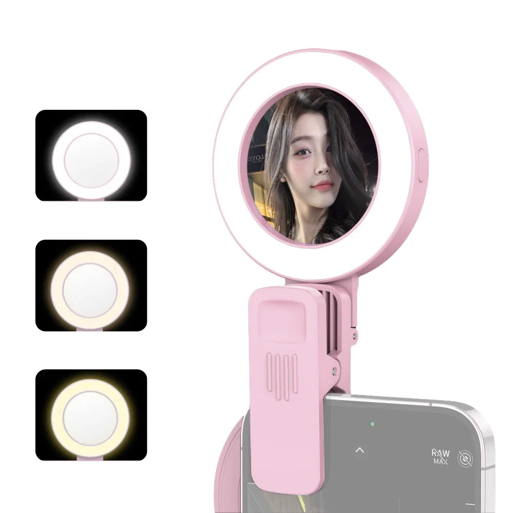 3-in-1 Fill Light & Selfie Mirror